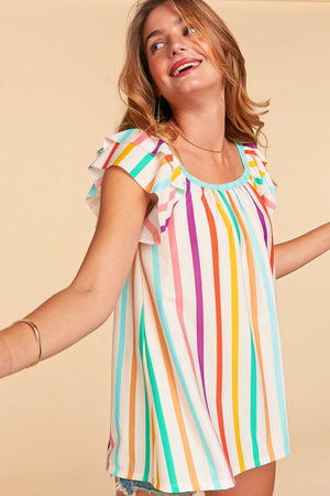 *SALE ITEM* Touch of Color Striped Top
