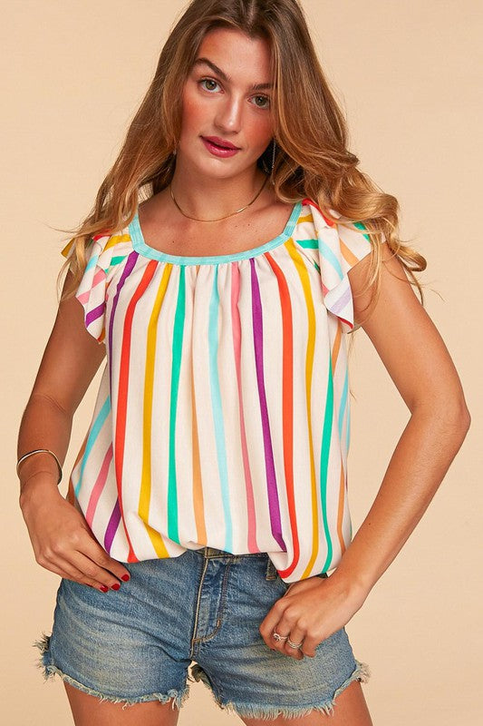 *SALE ITEM* Touch of Color Striped Top