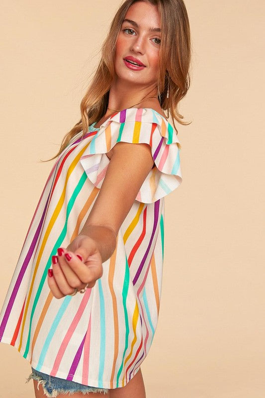 *SALE ITEM* Touch of Color Striped Top