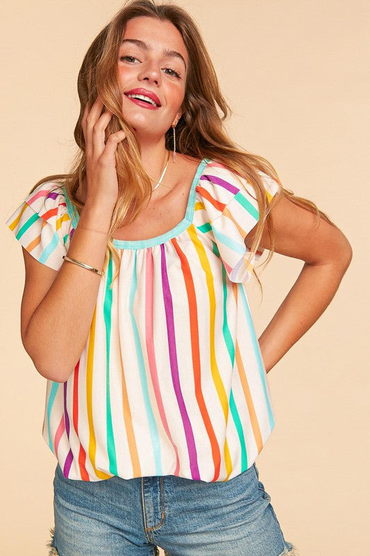 *SALE ITEM* Touch of Color Striped Top