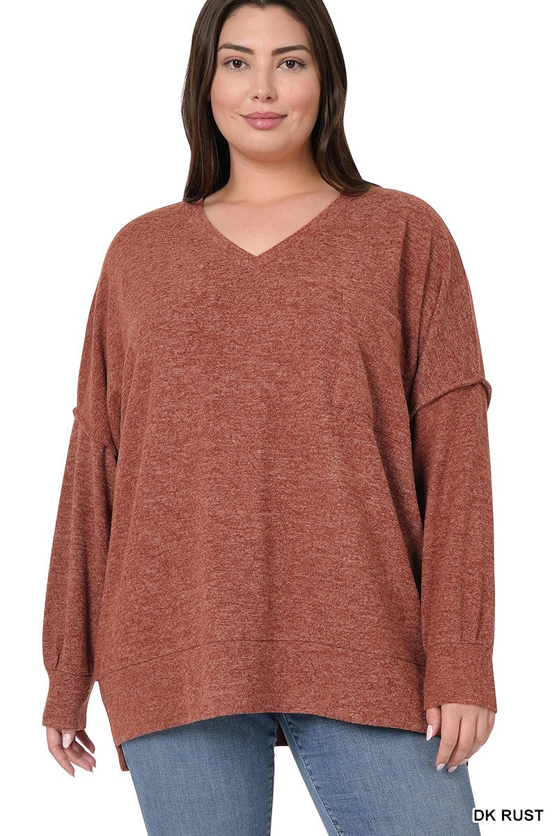 *SALE ITEM* Lost In Comfort Sweater-Rust