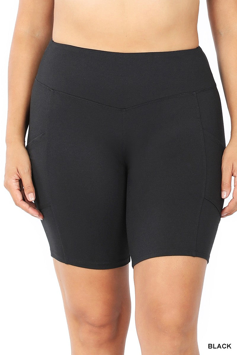 Deep Pockets Biker Shorts (Only Black)