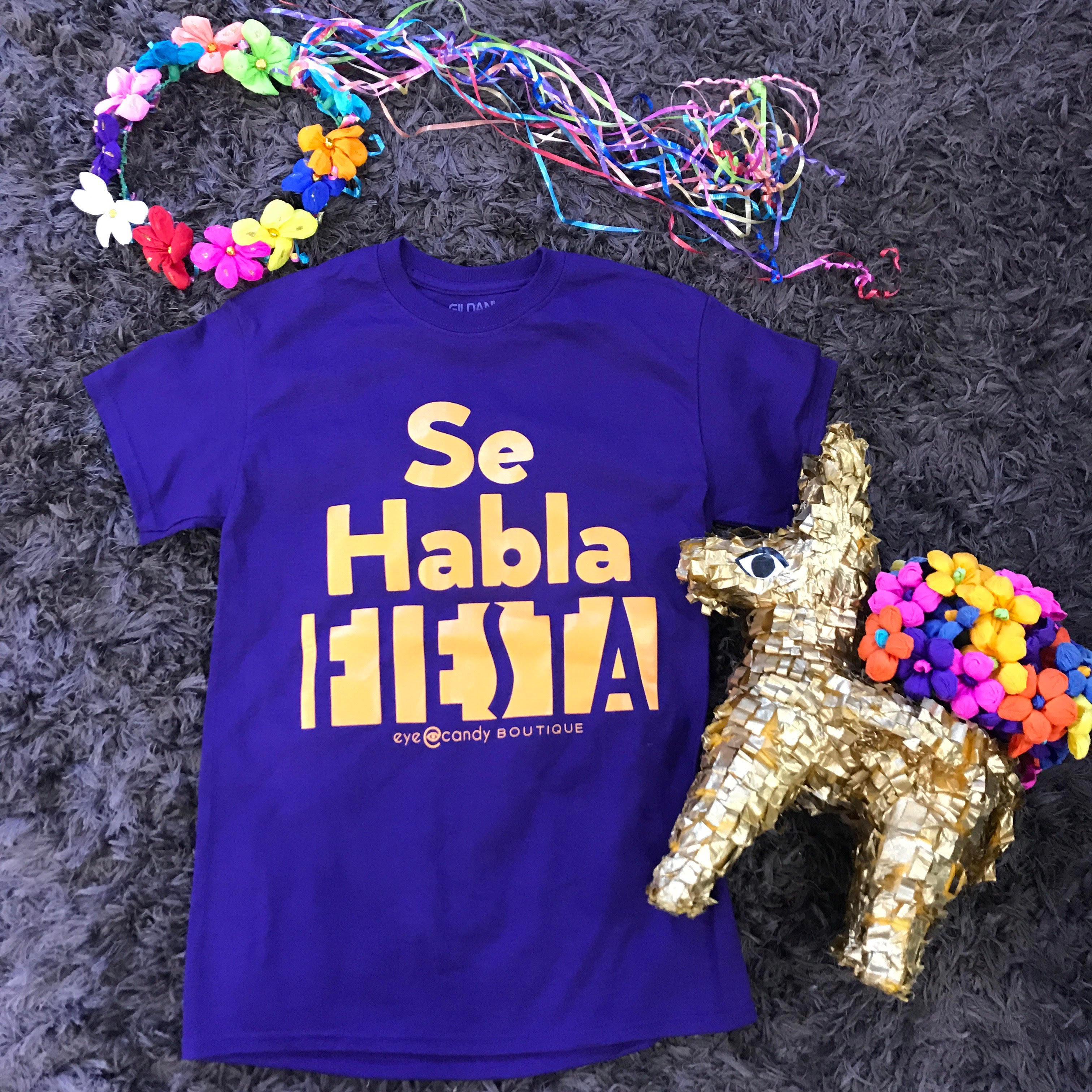 *FLASH SALE* Fiesta Tee - Se Habla Fiesta (Red & Purple)