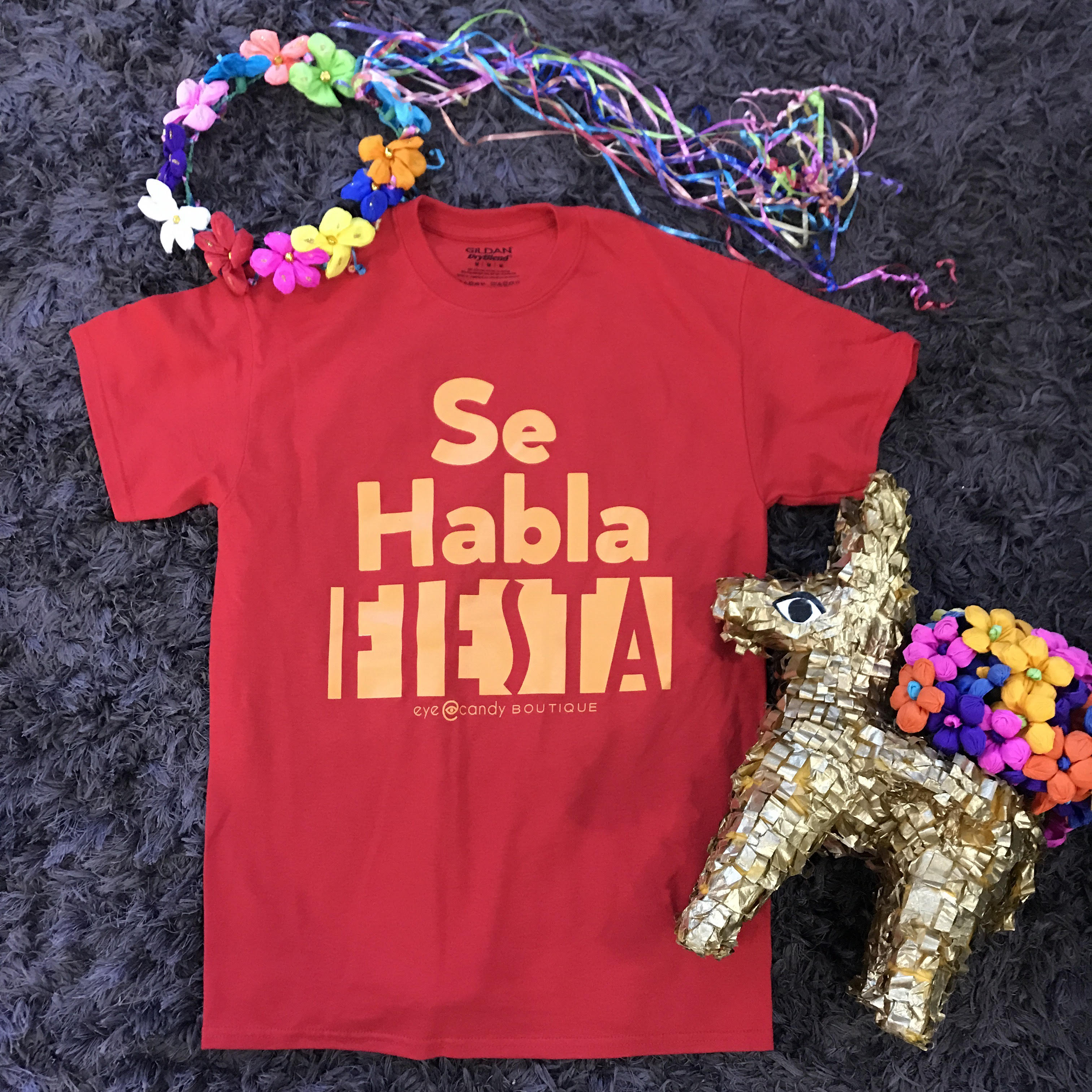 *FLASH SALE* Fiesta Tee - Se Habla Fiesta (Red & Purple)