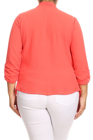 Styled To Perfection Blazer - Neon Coral
