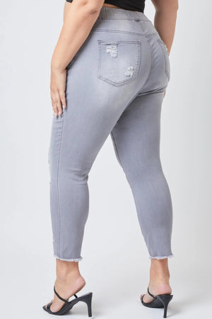 Mystery of Love Denim Jogger - Grey