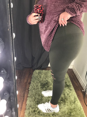 Everyday Shreds Yoga Pants - Olive