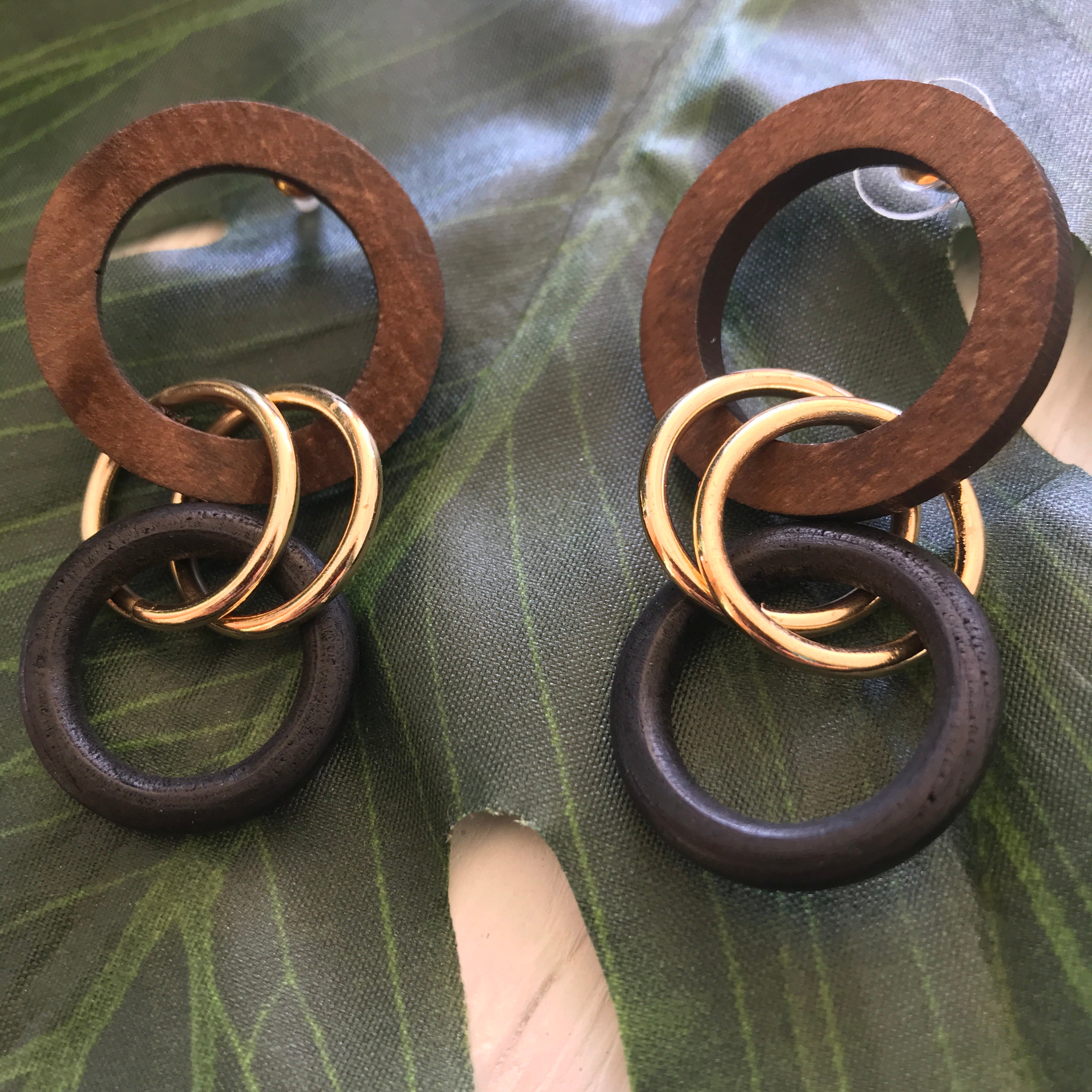 Trilogy Wood Earrings