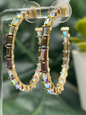 Keep The Jewels Hoops (Various Colors)